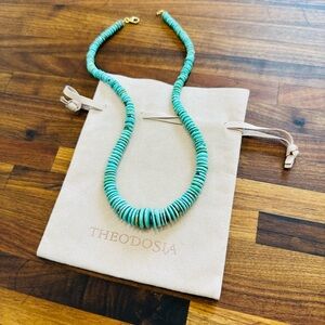 Theodosia Turquoise Graduated Slice Candy Necklace